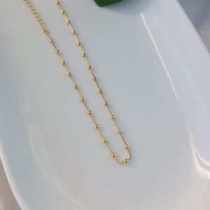 Pulseira com Corrente de Bolinha